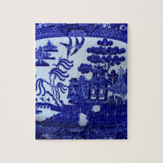 Quebra-cabeça azul de China do salgueiro pequeno