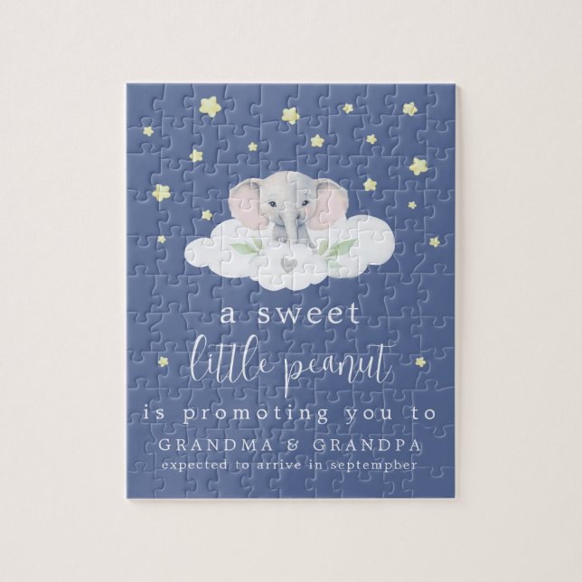 Quebra-cabeça Azul de Gravidez Única (Vertical)