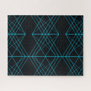 Quebra-cabeça Azul de néon, arte technologic legal, moderna, na