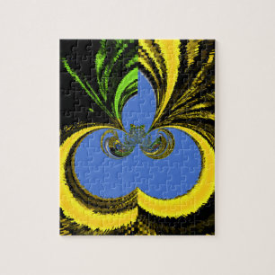 Quebra-cabeça Azul Dourado