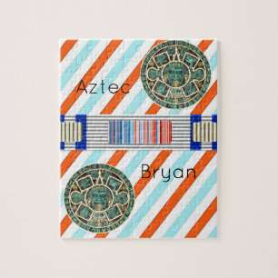 Quebra-cabeça Azul - Faixa Laranja Aztec