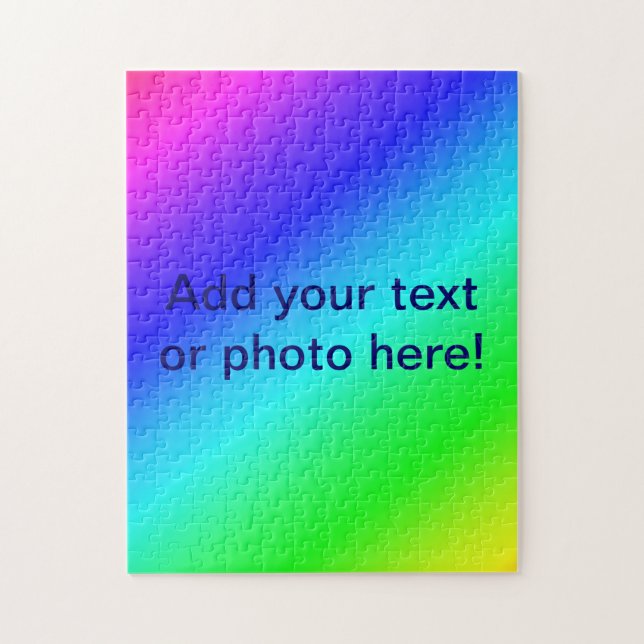 Quebra-cabeça Azul Gradiente do Arco Diagonal para Verde (Vertical)