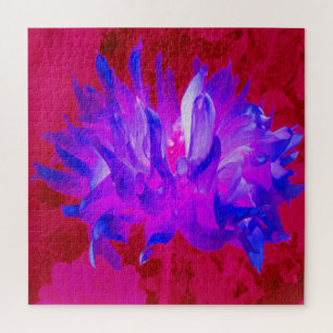 Quebra-cabeça Azul violeta assombroso e Cactus rosa-quente Dahli