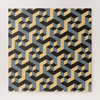 Quebra-cabeça Azulejo Complexo Geométrico de Silver Ivory