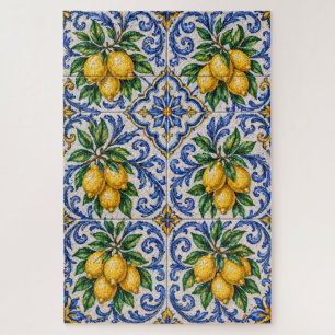 Quebra-cabeça Azulejo de Limão Mediterrâneo