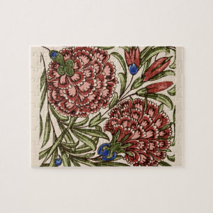 Quebra-cabeça Azulejo Flor de Cravo Arte Antiga