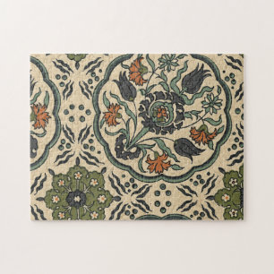 Quebra-cabeça Azulejo Floral Decorativo
