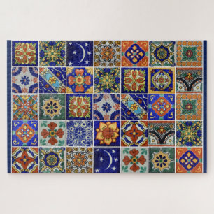 Quebra-cabeça Azulejo Mexicano Talevera - Presente de Quebra-cab