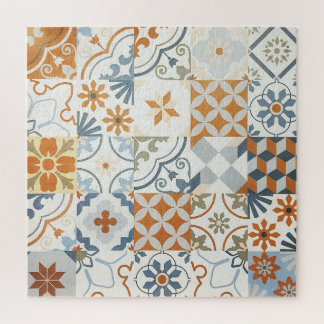 Quebra-cabeça Azulejos Antigos: Padrão de Fundo Texturizado