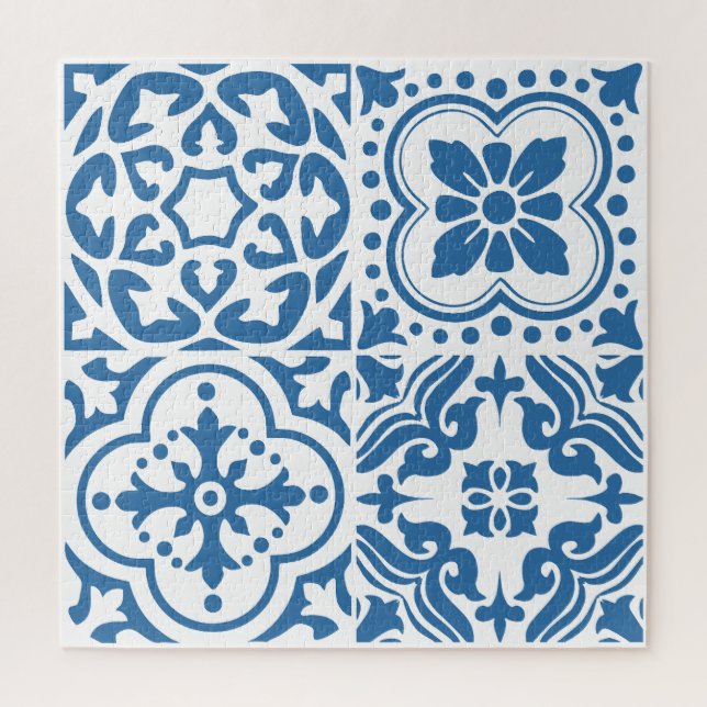 Quebra-cabeça Azulejos azuis portugueses 2 (Vertical)