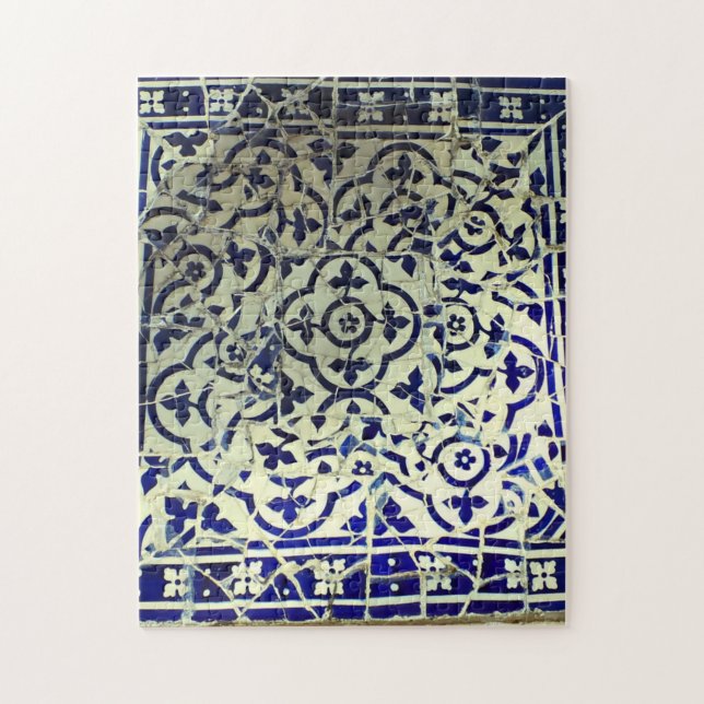Quebra-cabeça Azulejos de mosaico Barcelona de Guell do parque (Vertical)