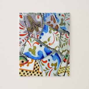 Quebra-cabeça Azulejos de mosaico de Guell do parque de Gaudi