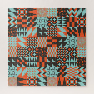 Quebra-cabeça Azulejos geométricos mosaicos, padrão elegante sem