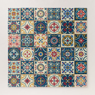 Quebra-cabeça Azulejos marroquinos coloridos, um padrão perfeito