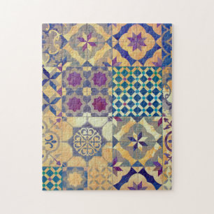 Quebra-cabeça Azulejos tradicionais Coloridos do Mediterrâneo e