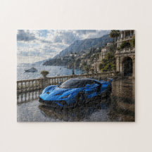 Azure Velocity – Luxury Blue Supercar on the Rivie