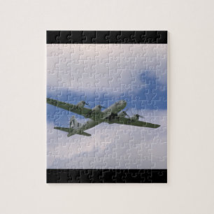 Quebra-cabeça B29, céu azul e planos de Clouds_WWII
