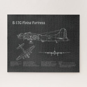 Quebra-cabeça B-17 Fortaleza Voadora - Planos de Impressão Bluep