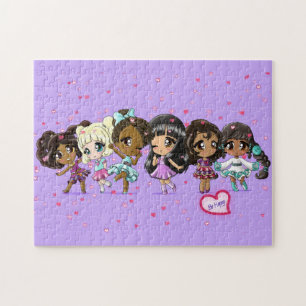 Quebra-cabeça B-HAP-E Club Chibi Girls, 8"x 10",