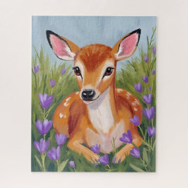 Quebra-cabeça Baby Deer Fawn Animal Painting