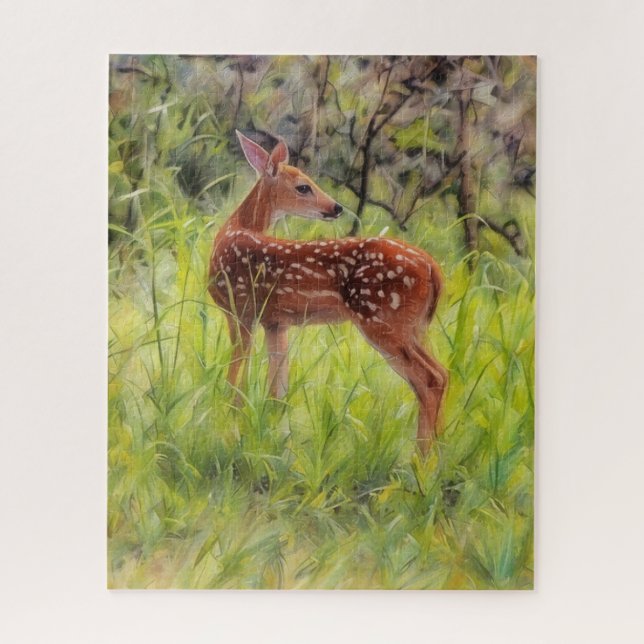Quebra-cabeça Baby Deer Nature Art Big Puzzle (Vertical)