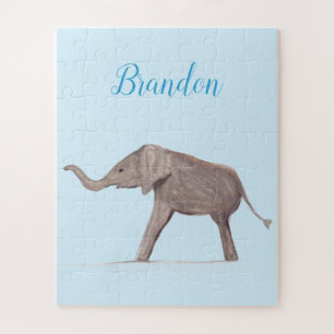 Quebra-cabeça Baby Elephant willife Animal For Kids art