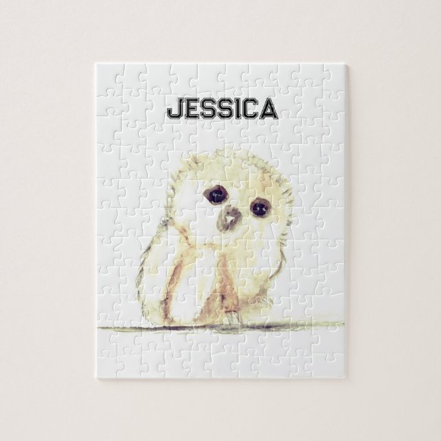 Quebra-cabeça Baby owl small bird Animal Woodland Forest (Vertical)