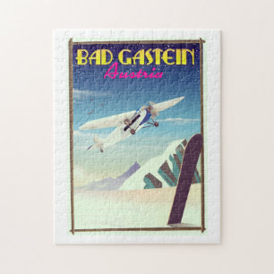 Quebra-cabeça Bad Gastein Austria Snowboard poster