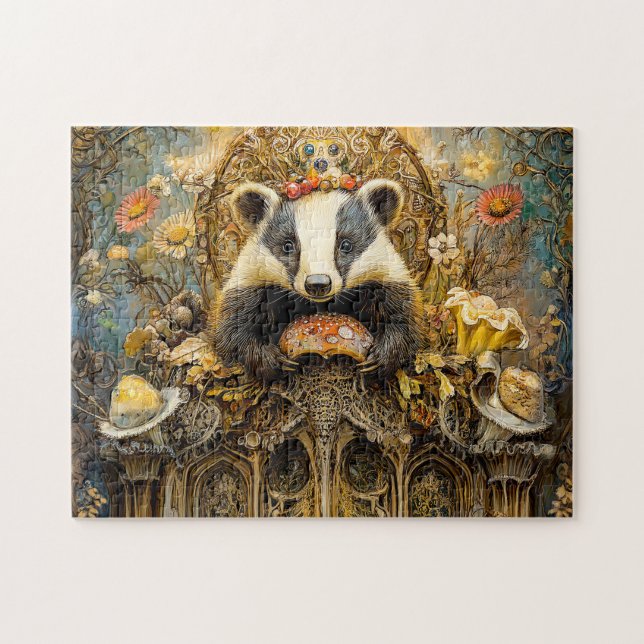Quebra-cabeça Badgers em uma cena de fantasia (Horizontal)
