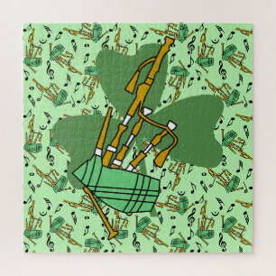 Quebra-cabeça Bagpipe Shamrock
