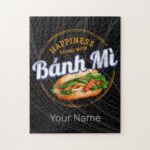 Quebra-cabeça Baguette Vintage Vietnam Comida Banh Mi