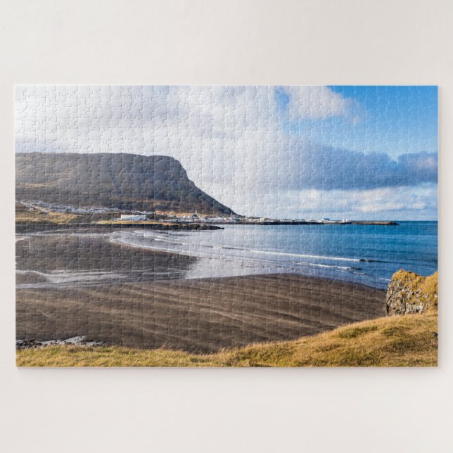 Quebra-cabeça Baía bonita da Islândia (Horizontal)