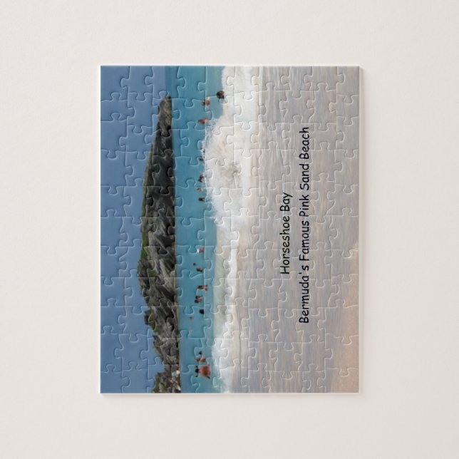 Quebra-cabeça Baía de Ferradura, Famosa praia rosa das Bermudas (Vertical)