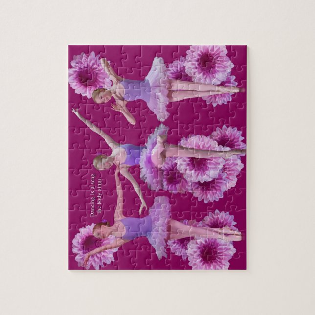 Quebra-cabeça Bailarina e mães cor-de-rosa (Vertical)