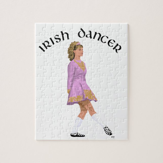 Quebra-cabeça Bailarina Irlandesa de Sapato Macio em Rosa (Vertical)