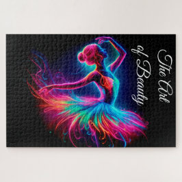 Quebra-cabeça bailarina neon art, dançarina adorável boêmia, col