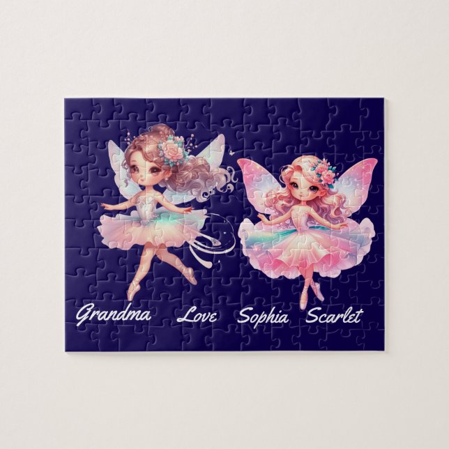 Quebra-cabeça Bailarinas Personalizadas (Horizontal)