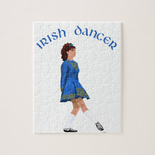 Quebra-cabeça Bailarino Irlandês de Sapato Macio em Azul