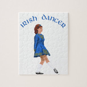 Quebra-cabeça Bailarino Irlandês de Sapato Macio em Azul
