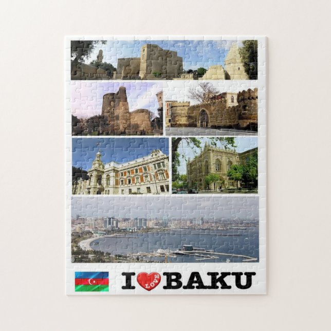 Quebra-cabeça Baku - Eu Amo - (Vertical)