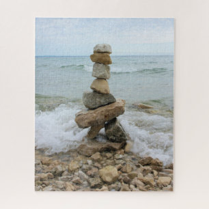 Quebra-cabeça Balance o monte de pedras pelo lago - 16x20 - 520