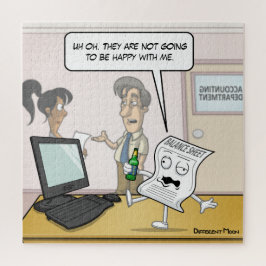 Quebra-cabeça Balanço do Bebado Contabilístico Punny Jigsaw Queb