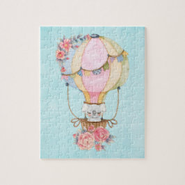 Quebra-cabeça Balão de Ar Quente Cinto com Aquarela de Urso