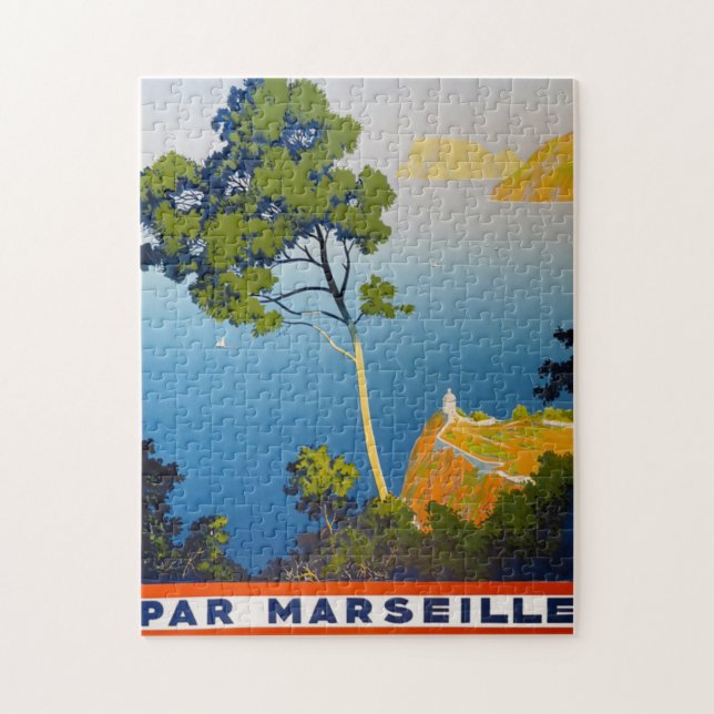 Quebra-cabeça Baleares Islands Vintage Viagem francês (Vertical)