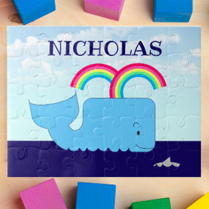 Quebra-cabeça Baleia Arco-Íris Personalizada