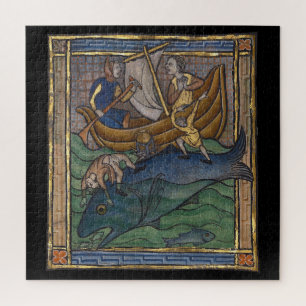 Quebra-cabeça Baleia Bestiária Medieval c. 1270