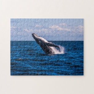 Quebra-cabeça Baleia de Humpback que rompe fora do paraíso dos