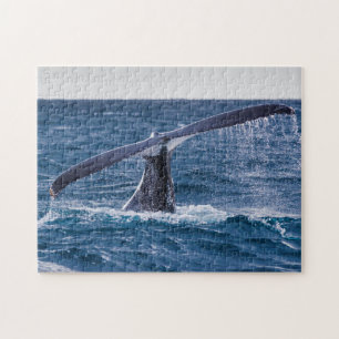 Quebra-cabeça Baleia-Humpback Fluxo Fluido De Surfistas Paraíso