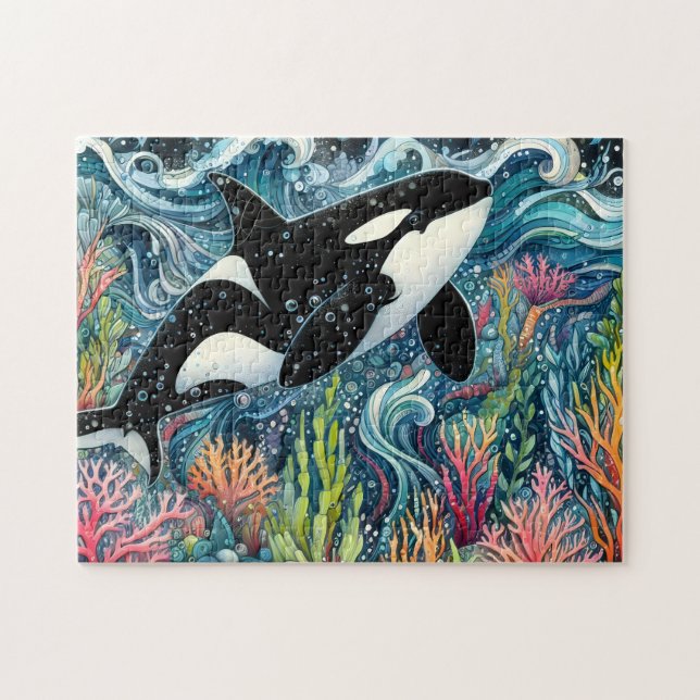 Quebra-cabeça Baleia Orca (Horizontal)