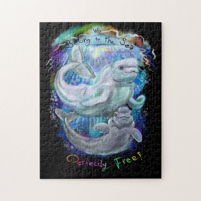 Quebra-cabeça Baleias da beluga (Vertical)